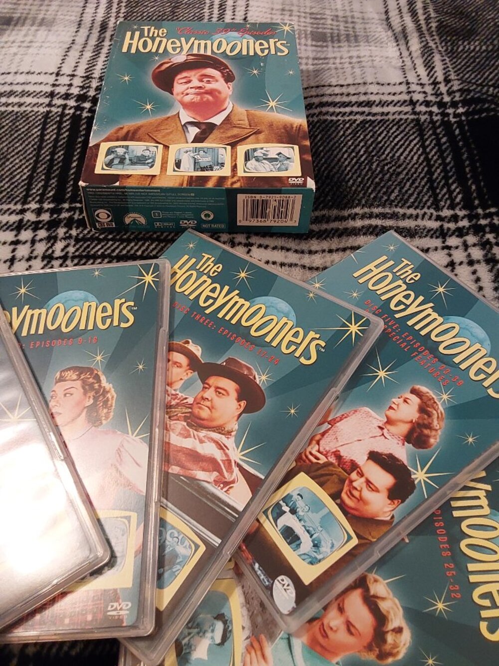 THE HONEYMOONERS JACKIE GLEASON 39 CLASSIC FULL EPISODES, 5 DVD SET LIKE NEW